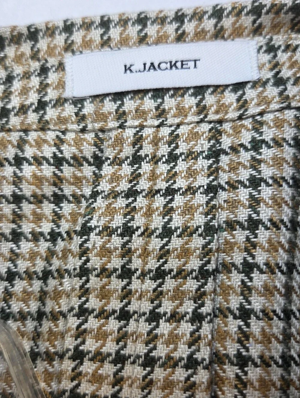 Boglioli K Jacket Houndstooth Beige Size 38R Two-Button Blazer